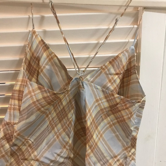 J. Crew Blue and Tan Plaid Camisole - Picture 5 of 6
